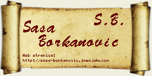 Saša Borkanović vizit kartica